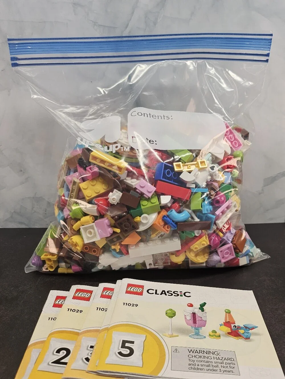 Lego Classic Mix Grab Bag! - Bright Blue, Pink, Green, Yellow, Brown Pieces
